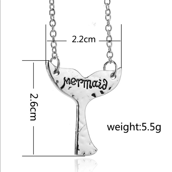 🌊 Gorgeous Mermaid Tail Necklace- silver tone - Picture 4 of 6